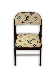 LV MULTI COLOR TAPESTRY CHAIR
